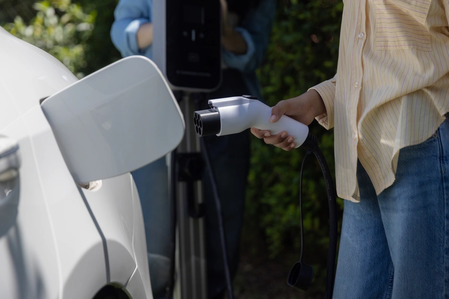 Plugging in EV Charger